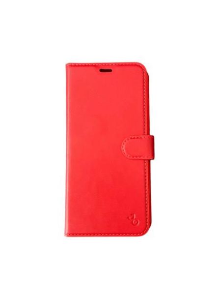 Jopus P40 Lite E ile Uyumlu Kapaklı Kartlıklı Cüzdanlı Kılıf Kırmızı