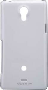 Nillkin Xperia T LT30p ile Uyumlu Parlak Sert Kauçuk Kılıf Beyaz