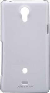 Nillkin Xperia T LT30p ile Uyumlu Parlak Sert Kauçuk Kılıf Beyaz
