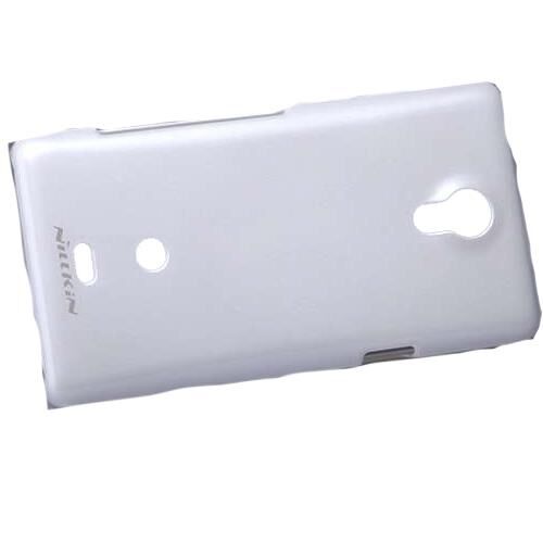 Nillkin Xperia T LT30p ile Uyumlu Parlak Sert Kauçuk Kılıf Beyaz