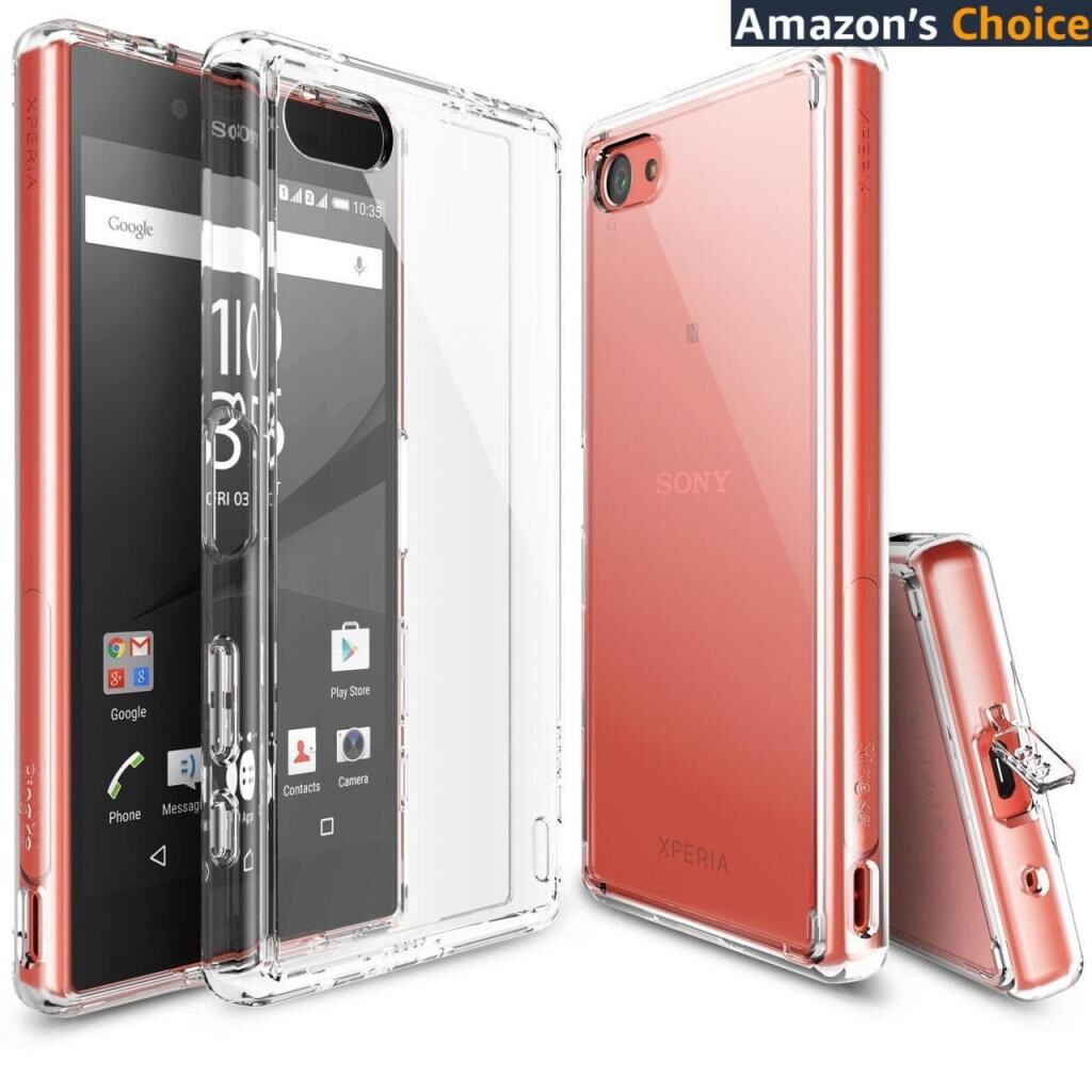 Ringke Fusion Xpreia Z5 Compact ile Uyumlu Kılıf Crystal Clear TPU Bumper Extra Darbe Emici