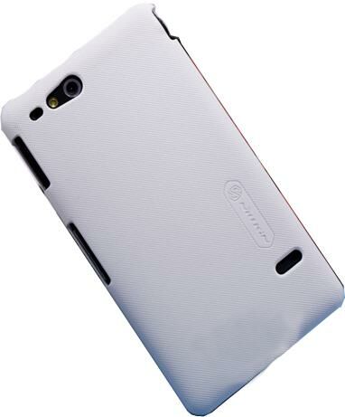 Nillkin Xperia Go ile Uyumlu Sert Kauçuk Kılıf Beyaz Renk