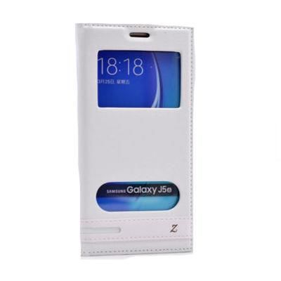 Galaxy S7 Edge ile Uyumlu Elite Serisi Pencereli Kapaklı Kılıf Beyaz