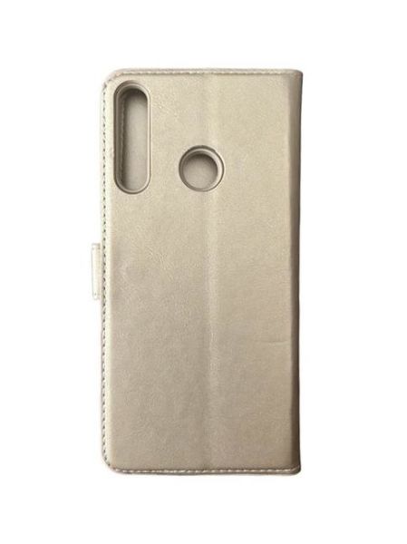 Jopus P40 Lite ile Uyumlu Kapaklı Kartlıklı Cüzdanlı Kılıf Gold