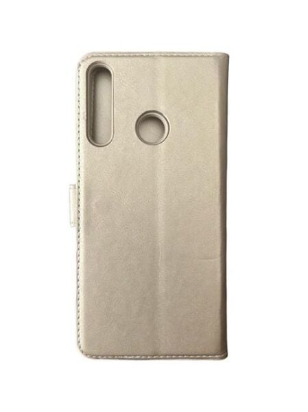 Jopus P40 Lite ile Uyumlu Kapaklı Kartlıklı Cüzdanlı Kılıf Gold