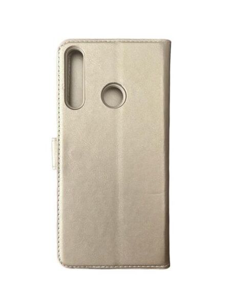 Jopus P40 Lite ile Uyumlu Kapaklı Kartlıklı Cüzdanlı Kılıf Gold