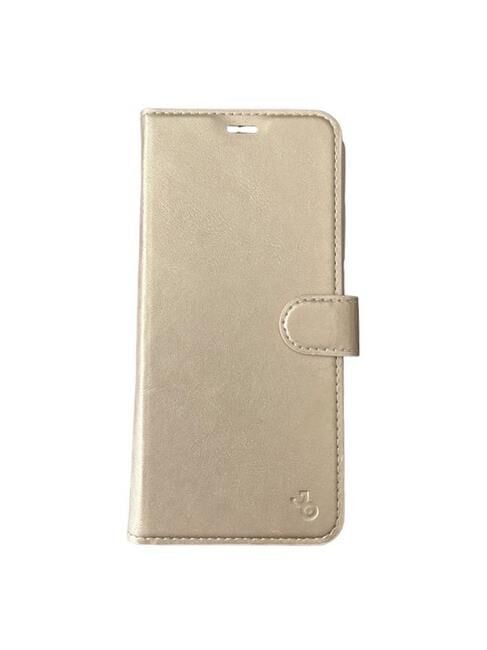 Jopus P40 Lite ile Uyumlu Kapaklı Kartlıklı Cüzdanlı Kılıf Gold
