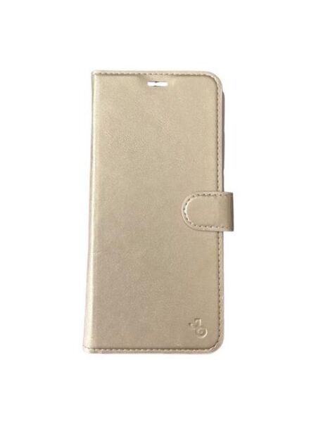 Jopus P40 Lite ile Uyumlu Kapaklı Kartlıklı Cüzdanlı Kılıf Gold