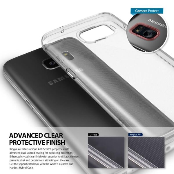Ringke Air Galaxy S7 ile Uyumlu Kılıf Clear Ultra Hafif Esnek İnce Şeffaf Transparan