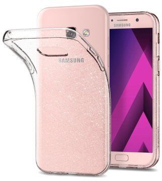 Spigen Galaxy A5 2017 ile Uyumlu Kılıf Liquid Crystal Glitter Crystal Quartz