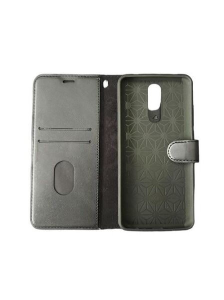 Jopus Mi 8 ile Uyumlu Kapaklı Kartlıklı Cüzdanlı Kılıf Siyah