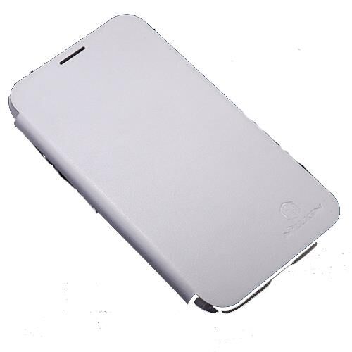 Nillkin N7100 Galaxy Note 2 ile Uyumlu Yana Açılan Kapaklı Kılıf Beyaz Renk