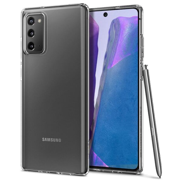 Spigen Galaxy Note 20 ile Uyumlu Kılıf Crystal Flex Crystal Clear (Out)