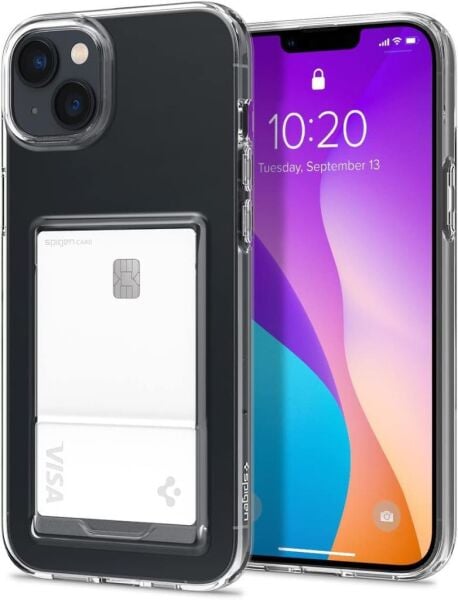 Spigen iPhone 14 / iPhone 13 ile Uyumlu Kılıf Crystal Slot Crystal Clear