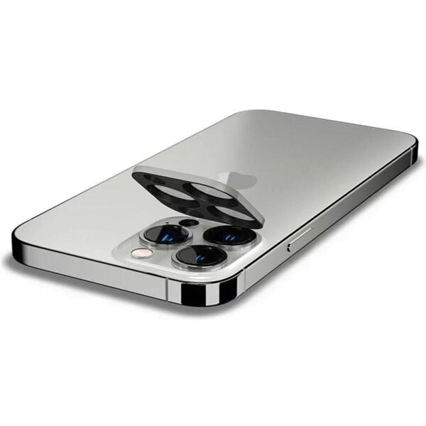 Spigen iPhone 13 Pro Max / iPhone 13 Pro ile Uyumlu Kamera Lens Cam Ekran Koruyucu Glas.tR Optik (2 Adet) Silver