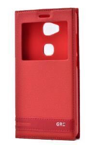 Zore GR5 ile Uyumlu Elite Serisi Pencereli Kapaklı Kılıf Kırmızı