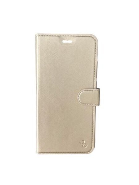 Jopus Mi 8A ile Uyumlu Kapaklı Kartlıklı Cüzdanlı Kılıf Gold