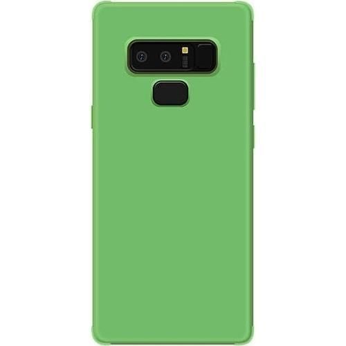 Jopus Galaxy Note 9 ile Uyumlu Soft Oil  Silikon Kılıf Koyu Yeşil