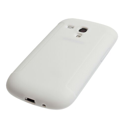 Galaxy S3 Mini i8190 i8200 ile Uyumlu Soft Silikon Kılıf Beyaz