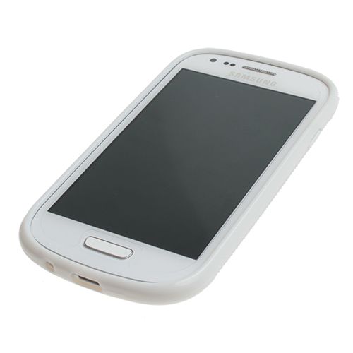 Galaxy S3 Mini i8190 i8200 ile Uyumlu Soft Silikon Kılıf Beyaz