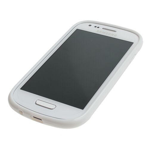 Galaxy S3 Mini i8190 i8200 ile Uyumlu Soft Silikon Kılıf Beyaz