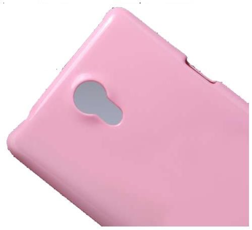 Nillkin Xperia T LT30p ile Uyumlu Parlak Sert Kauçuk Kılıf Pembe