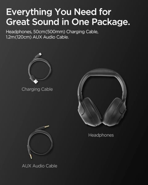 Spigen Audio Kulak Üstü P10 Bluetooth Kablosuz Kulaklık - ANC Pro Aktif Gürültü Engelleme - ASD09691