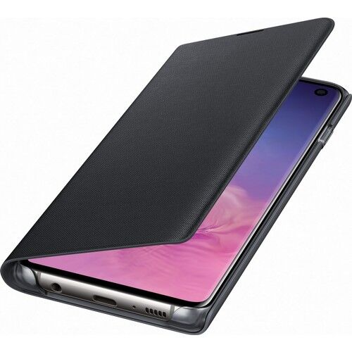 Galaxy S10 ile Uyumlu LED View Cover Siyah EF-NG973PBEGWW (Out)