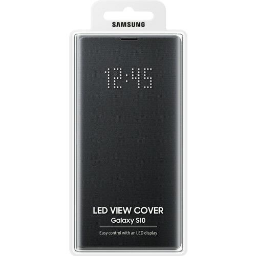 Galaxy S10 ile Uyumlu LED View Cover Siyah EF-NG973PBEGWW (Out)