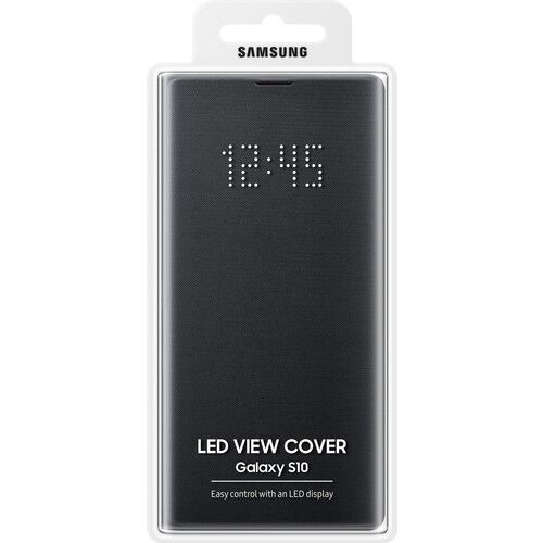 Galaxy S10 ile Uyumlu LED View Cover Siyah EF-NG973PBEGWW (Out)