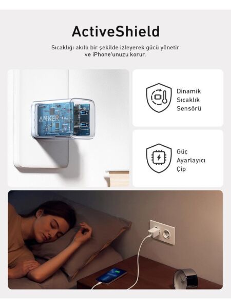 Anker 521 (Nano Pro) 40W Usb-C Şarj Cihazı - Beyaz - A2038
