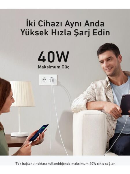 Anker 521 (Nano Pro) 40W Usb-C Şarj Cihazı - Beyaz - A2038
