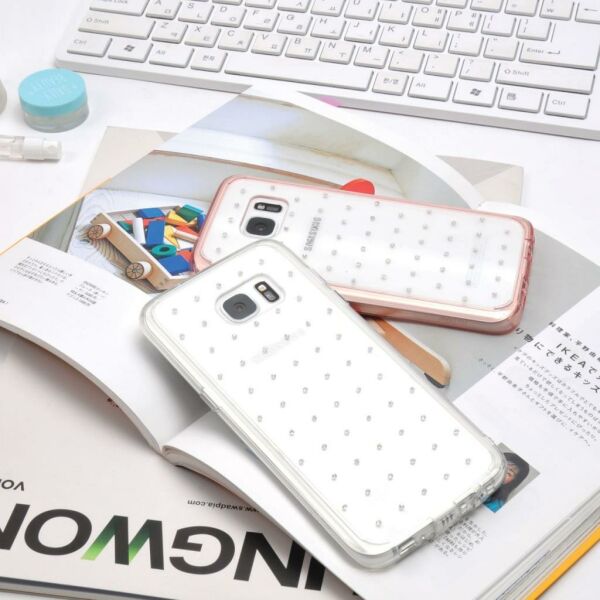Ringke Noble Fusion Galaxy S7 ile Uyumlu Taşlı Kılıf  Snow Clear