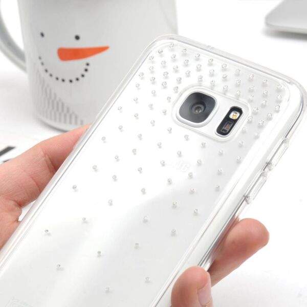 Ringke Noble Fusion Galaxy S7 ile Uyumlu Taşlı Kılıf  Snow Clear
