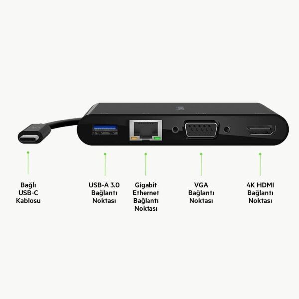 Belkin AVC005BTBK USB-C Multimedia Adaptörü