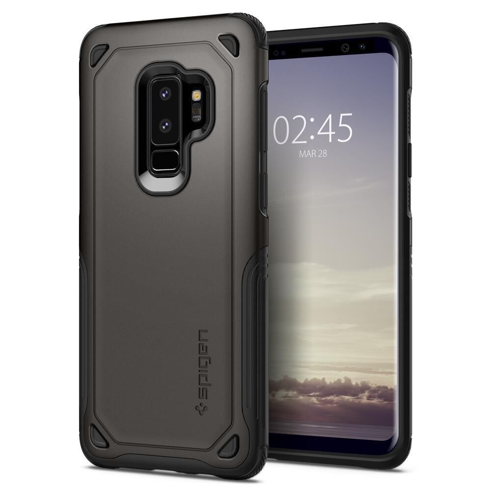 Spigen Galaxy S9 Plus ile Uyumlu Kılıf Hybrid Armor Gunmetal
