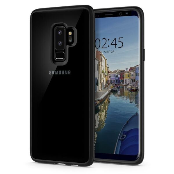 Spigen Galaxy S9 Plus ile Uyumlu Kılıf Ultra Hybrid Matte Black