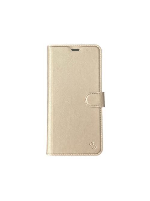 Jopus Galaxy S20 Plus ile Uyumlu Kapaklı Kartlıklı Cüzdanlı Kılıf Gold