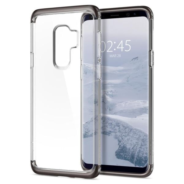 Spigen Galaxy S9 Plus ile Uyumlu Kılıf Neo Hybrid NC Crystal Gunmetal