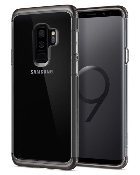 Spigen Galaxy S9 Plus ile Uyumlu Kılıf Neo Hybrid NC Crystal Gunmetal