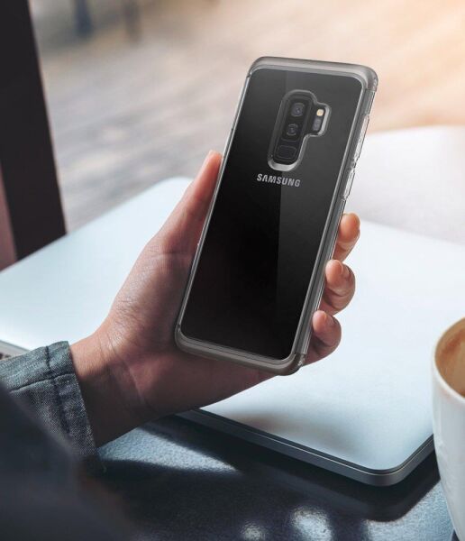 Spigen Galaxy S9 Plus ile Uyumlu Kılıf Neo Hybrid NC Crystal Gunmetal