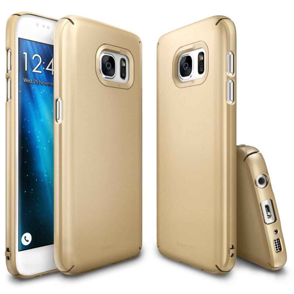 Ringke Slim Galaxy S7 ile Uyumlu Kılıf Royal Gold