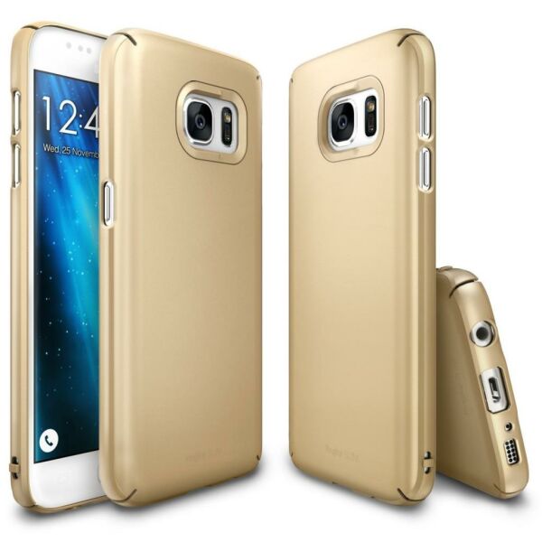 Ringke Slim Galaxy S7 ile Uyumlu Kılıf Royal Gold