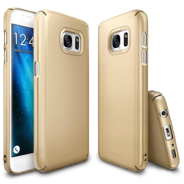Ringke Slim Galaxy S7 ile Uyumlu Kılıf Royal Gold