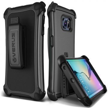 Verus Galaxy S6 Edge ile Uyumlu Hard Drop Active Kılıf Renk  Steel Silver