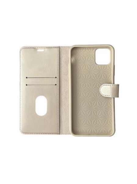Jopus iPhone 11 Pro Max ile Uyumlu Kapaklı Kartlıklı Cüzdanlı Kılıf Gold