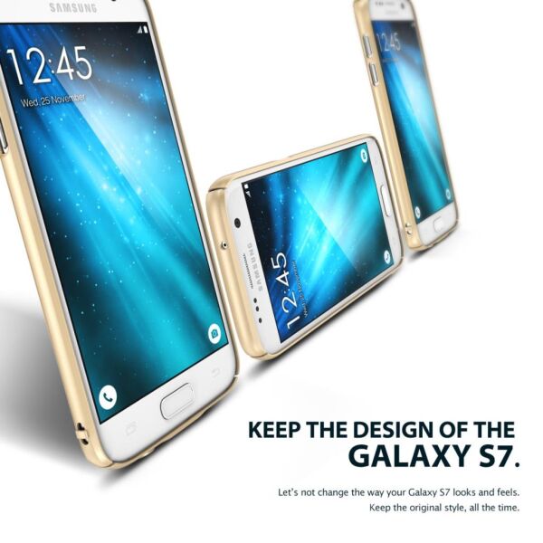 Ringke Slim Galaxy S7 ile Uyumlu Kılıf SF Black 4 Tarafı Saran İnce Şık Tasarım