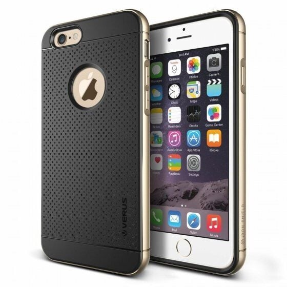 Verus iPhone 6 Plus/6S Plus ile Uyumlu Iron Shield Kılıf Renk  Gold (Out)