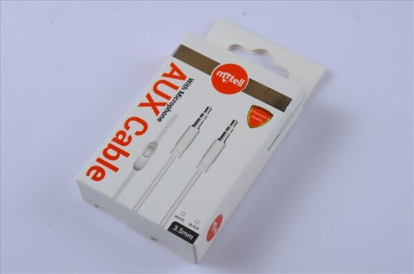 Mytell Universal Mikrofonlu 3.5 mm-3.5 mm AUX Baglanti Kablosu Siyah A Kalite