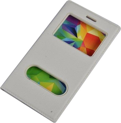 Jopus Discovery One 4G ile Uyumlu Suni Deri KK-147 Kapaklı Koruma Kılıfı Beyaz